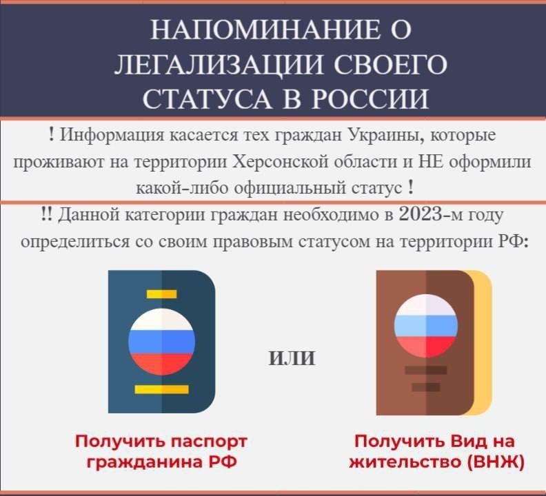 Мешканців окупованої Херсонщини змушують отримувати російські паспорти під загрозою депортації