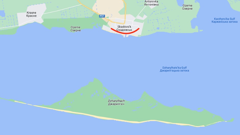 Сквадовськ на картах